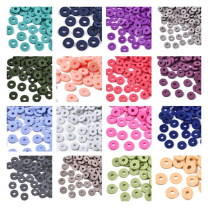 1175pcs 6x1mm Clay Beads for DIY Jewelry Making