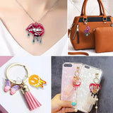 117Pcs Resin Jewelry Mould, Earring Pendant Silicone Mould with Earring Hook