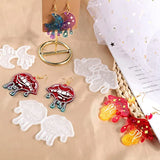 117Pcs Resin Jewelry Mould, Earring Pendant Silicone Mould with Earring Hook