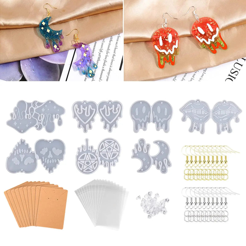 Blood Dripping Earring Resin Molds with Hooks DIY Craft