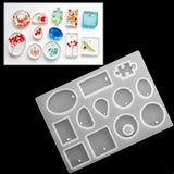 Resin Jewelry Silicone Molds Set Heart Alphabet Shaped Epoxy Pendant