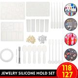 Resin Jewelry Silicone Molds Set Heart Alphabet Shaped Moulds
