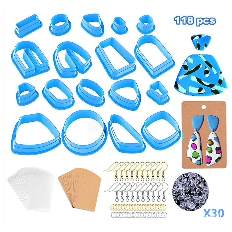 118 PCS Clay Cutters for Earring Jewelry Making Yellow