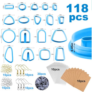118 PCS Clay Cutters for Earring Jewelry Making Yellow