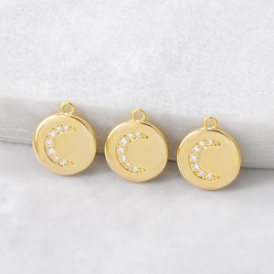 6PCS 10x12MM Moon Charm Pendants for DIY Jewelry Making