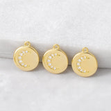 6PCS 10x12MM Moon Charm Pendants for DIY Jewelry Making