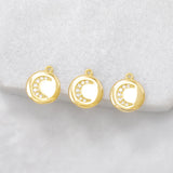6PCS 10x12MM Moon Charm Pendants for DIY Jewelry Making