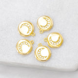 6PCS 10x12MM Moon Charm Pendants for DIY Jewelry Making