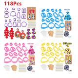 118Pcs Polymer Clay Cutters for Earrings DIY Jewelry Pendant Making Tools