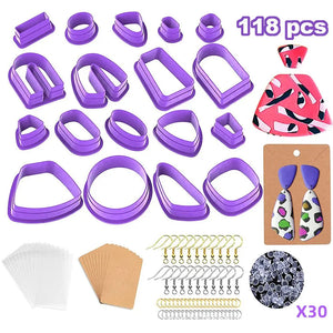 DIY Craft Jewelry Making Earrings Baking Mould 118pcs Set