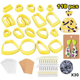 DIY Craft Jewelry Making Earrings Baking Mould 118pcs Set