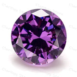 5.0ct Round Purple CZ Stones Beads Brilliant Cut Loose Stone