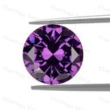 5.0ct Round Purple CZ Stones Beads Brilliant Cut Loose Stone