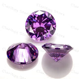 5.0ct Round Purple CZ Stones Beads Brilliant Cut Loose Stone