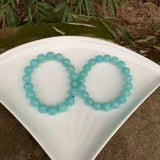 Natural Mozambique Amazonite Beads Bracelet Crystal Gift Woman Round Beads