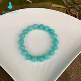 Natural Mozambique Amazonite Beads Bracelet Crystal Gift Woman Round Beads