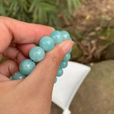 Natural Mozambique Amazonite Beads Bracelet Crystal Gift Woman Round Beads