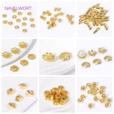 18K Plated Brass Flower Bead Cap for Jewelry Making DIY