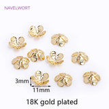 18K Plated Brass Flower Bead Cap for Jewelry Making DIY