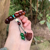 Natural lobular red sandalwood Bracelet Beads Woman Man Gemstone Jewelry
