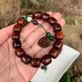 Natural lobular red sandalwood Bracelet Beads Woman Man Gemstone Jewelry