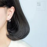925 Silver Freshwater Pearl Geometric Stud Earrings