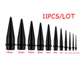 11PCS Acrylic Ear Tapers Stretching Kits Piercing Expander Plugs Tunnels
