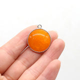 11PCS Dragon Pattern Agate Round Pendant DIY Necklace Accessories