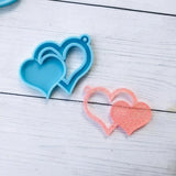 11Pcs DIY Heart Pendant Resin Molds Kit Love Keychain Crafts