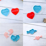 11Pcs DIY Heart Pendant Resin Molds Kit Love Keychain Crafts