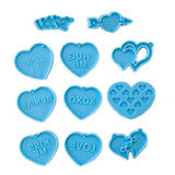 11Pcs DIY Heart Pendant Resin Molds Kit Love Keychain Crafts