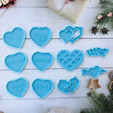 11Pcs DIY Heart Pendant Resin Molds Kit Love Keychain Crafts