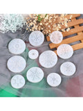 11Pcs Snowflake Resin Molds Christmas Snowflake Pendant Silicone Casting Molds