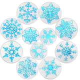 11Pcs Snowflake Resin Molds Christmas Snowflake Pendant Silicone Casting Molds