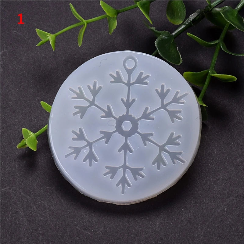 11Pcs Snowflake Resin Molds Christmas DIY Crafts Epoxy Casting Silicone Pendant