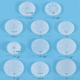 11Pcs Snowflake Resin Molds Christmas DIY Crafts Epoxy Casting Silicone Pendant