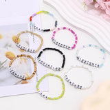 11Pcs Swiftie Bead Charm Bracelets Elastic Letter Bead