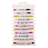 11Pcs Swiftie Bead Charm Bracelets Elastic Letter Bead