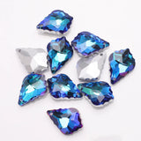 Crystal Baroque Pendants Gems Stone Glass Beads Maple Leaf Charms