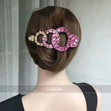 Large Rhinestone Hair Claw Multicolour Hair Clip