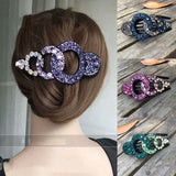 Large Rhinestone Hair Claw Multicolour Hair Clip