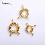 18K Plated Brass Round Spring Clasps Sailor Clasp Jewelry Making Fittings