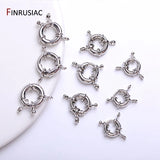 18K Plated Brass Round Spring Clasps Sailor Clasp Jewelry Making Fittings