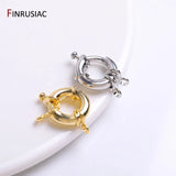 18K Plated Brass Round Spring Clasps Sailor Clasp Jewelry Making Fittings