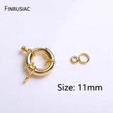 18K Plated Brass Round Spring Clasps Sailor Clasp Jewelry Making Fittings