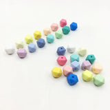 100pcs Geometric Hexagon Silicone Beads Lot 11mm/13mm
