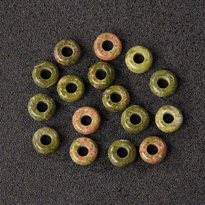 11mm Big Hole Stone Beads Round Natural Quartz Opal Agates for Jewelry Making