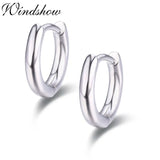 11mm Silver Circle Loop Huggie Hoops Earrings For Women Girls