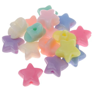 11mm Pentagram Beaded Acrylic Star Loose Bead Box DIY Jewelry Accessories