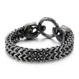 11mm Punk Ghost Head Chain Bracelet Men Stainless Steel 316L Gold/Black/Silver